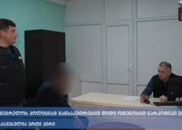 შსს – სამეგრელოს პოლიციამ განსაკუთრებით დიდი ოდენობით ნარკოტიკი ამოიღო – დაკავებულია ერთი პირი